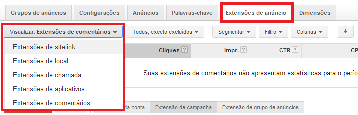 Google ad extensions